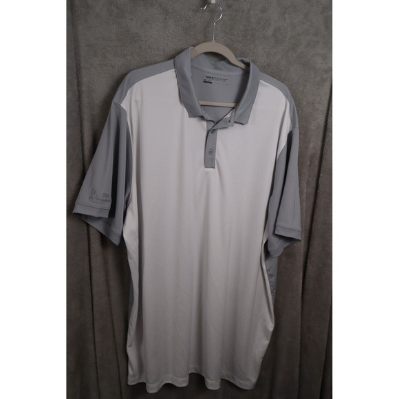 Nike Golf Dri FIT Polo Shirt 3XL SGA Member Gray White Golf Activewear - Picture 1 of 5